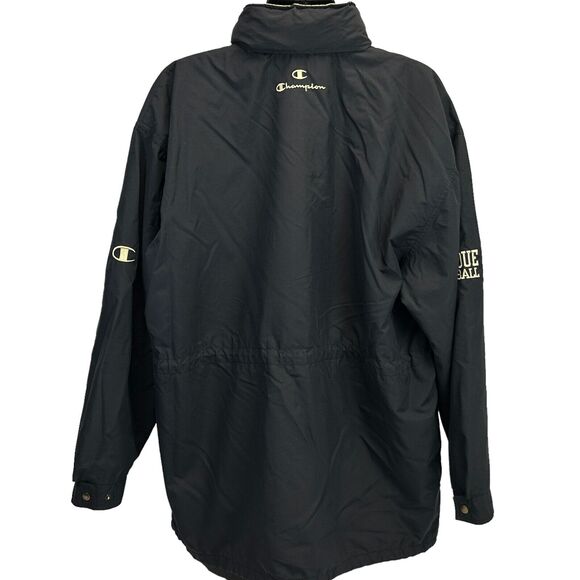 Vintage Purdue Boilermakers Football Hooded Jacket Mens 2XL XXL Black Champion - Picture 3 of 11